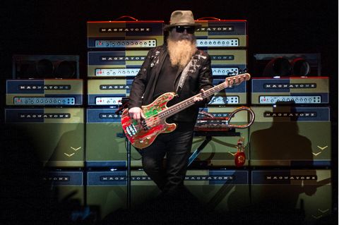 "ZZ Top"-Bassist Dusty Hill bei einem Auftritt 2019