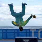 Einen Freudensprung macht der brasilianische Olympionike Italo Ferreira