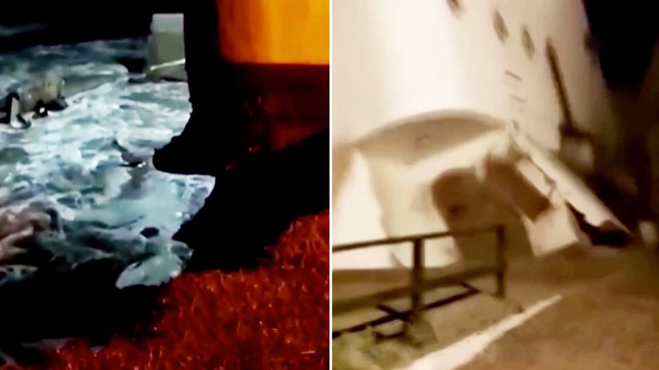 Augenzeugenvideo: Nach starken Regenfällen: Wohnhaus in Argentinien stürzt ins Meer
