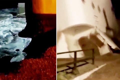 Augenzeugenvideo: Nach starken Regenfällen: Wohnhaus in Argentinien stürzt ins Meer