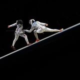 Zwei Fechterinnen Tokio Olympia