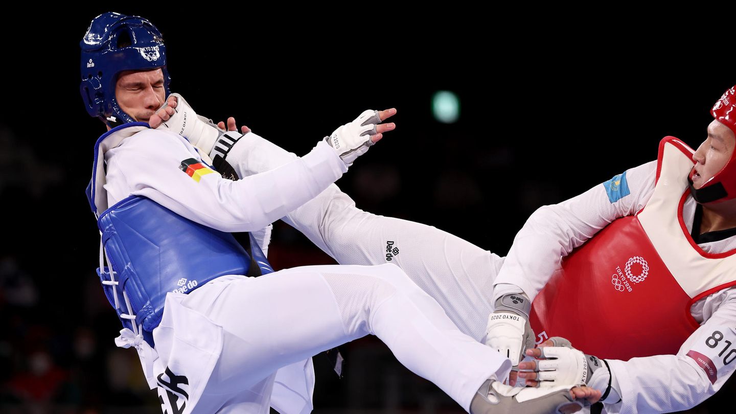 Taekwondo-Kampf bei Olympia 2021 in Tokio