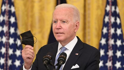 US-Präsident Joe Biden wirbt im Weißen Haus für das Impfen gegen Covid-19