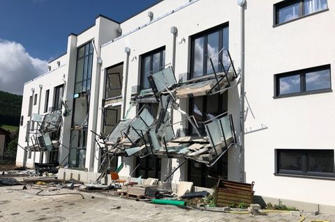 Demolierter Neubau in Blumberg
