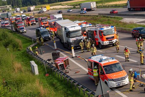 Unfall und Stau auf der A99