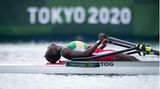 Ruderin Claire Ayivon aus Togo bei Olympia in Tokio