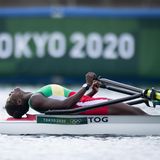 Ruderin Claire Ayivon aus Togo bei Olympia in Tokio
