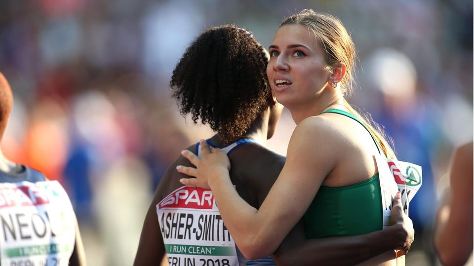 Kristina Timanowskaja, Sprinterin aus Belarus (Archivbild)