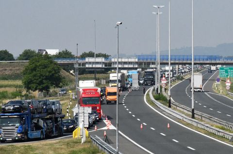 Ein Unfall auf der Autobahn