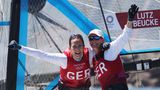 Tina Lutz (r.) und Susann Beucke, Segeln, Silber im 49er