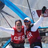 Tina Lutz (r.) und Susann Beucke, Segeln, Silber im 49er