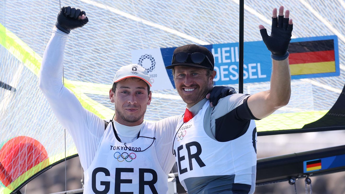 Segler Thomas Plößel und Erik Heil
