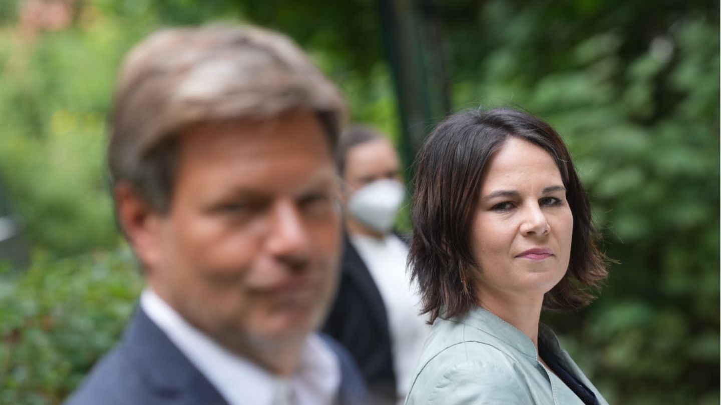 Annalena Baerbock und Robert Habeck stellen das "Klimaschutz-Sofortprogramm" ihrer Partei vor