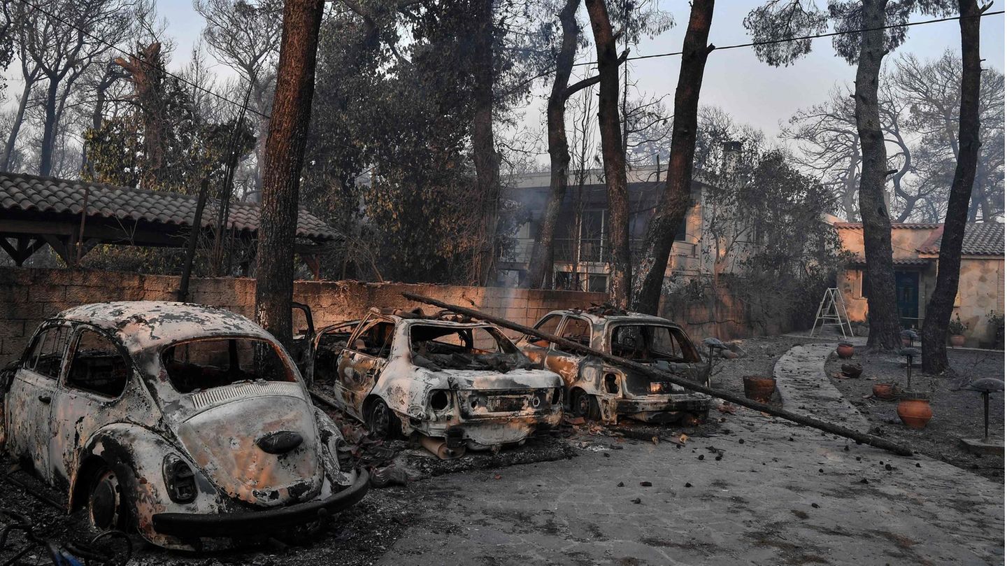 Waldbrand im Norden Athens