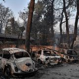 Waldbrand im Norden Athens