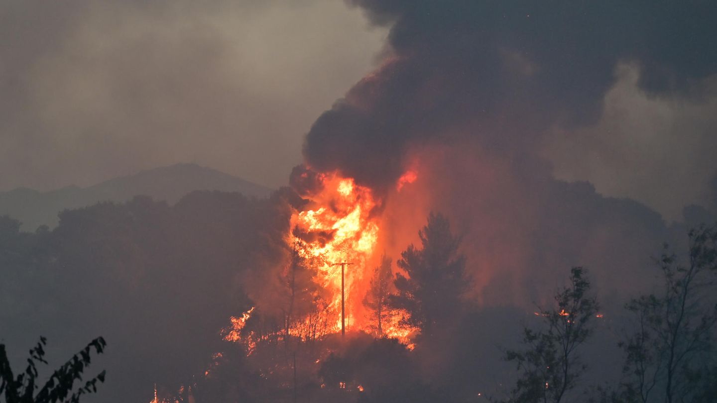 Augenzeugen berichten: "Über Griechenland bricht gerade die Hölle herein“ Großer Waldbrand nordöstlich von Athen