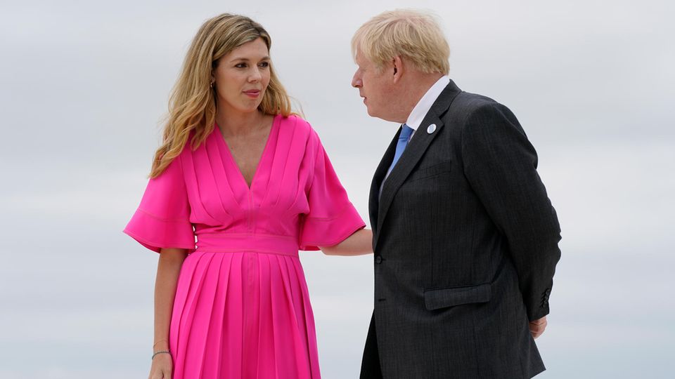 Carrie Johnson und Englands Premierminister Boris Johnson