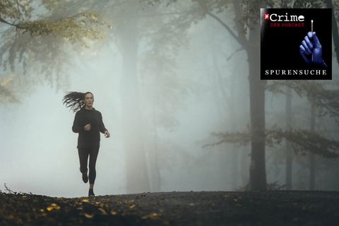Joggerin im Wald