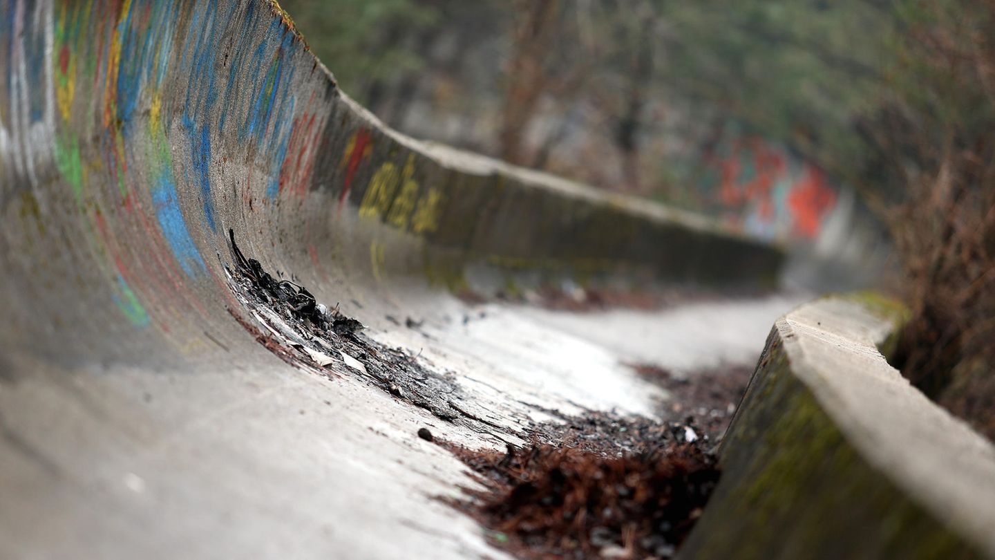 Die verfallene Bobbahn bei Trebevic
