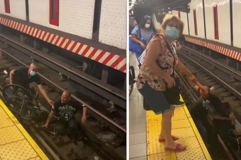 Rollstuhlfahrer fällt in New Yorker U-Bahn auf Gleise – Fahrgast rettet ihn knapp bevor Zug einfährt