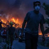 Milas, Türkei. Einsatzkräfte nach einem Einsatz in der Nähe des Dorfes Akcayaka