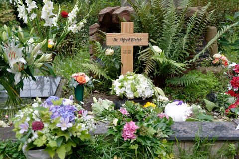 Das Urnengrab von Alfred Biolek in Köln