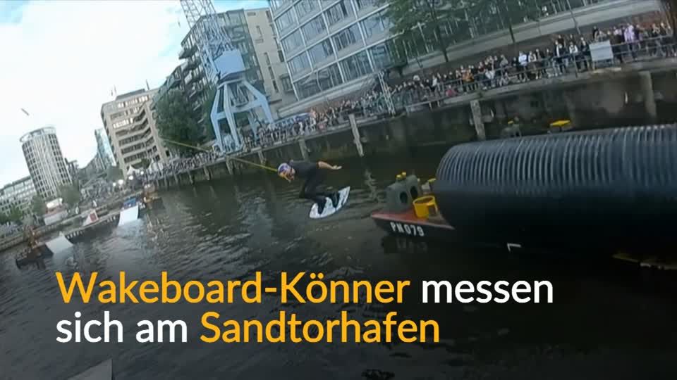 Video: Wakeboarder zeigen ihr Können Video: Wakeboarder zeigen ihr Können