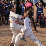 Ein Kräftemessen gab es auch in Karate-Wettbewerben