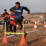 Auch im Hürdenlauf maßen sich die jungen Teilnehmer