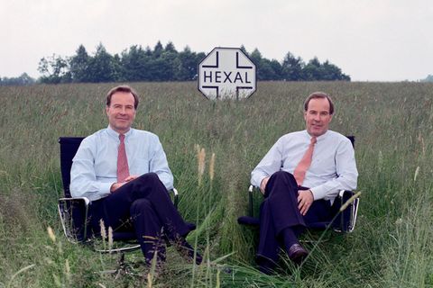 Die Zwillinge Andreas und Thomas Strüngmann (hier im Jahr 2003) machten ihre ersten Milliarden mit dem Pharmahersteller Hexal