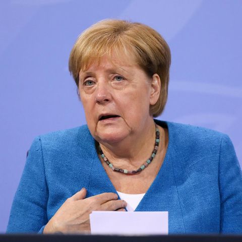 Bundeskanzlerin Angela Merkel (CDU) nach den Beratungen zwischen Bund und Ländern