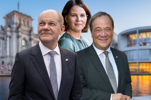 Olaf Scholz, Annalena Baerbock und Armin Laschet – die Kanzlerkandidaten im wöchentlichen Trend