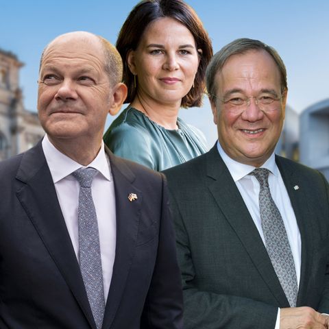 Olaf Scholz, Annalena Baerbock und Armin Laschet – die Kanzlerkandidaten im wöchentlichen Trend