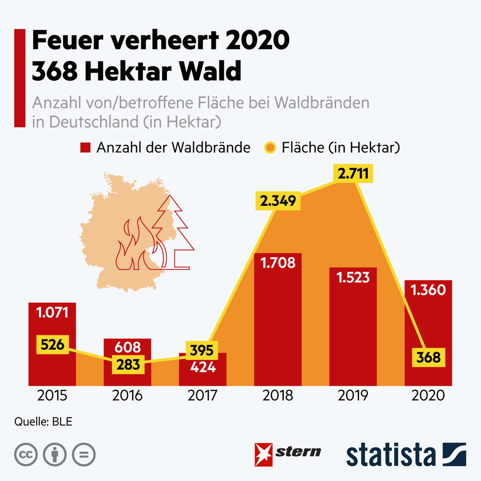 Steigende Temperaturen: Auch in Deutschland steigt das Waldbrand-Risiko Steigende Temperaturen: Auch in Deutschland steigt das Waldbrand-Risiko