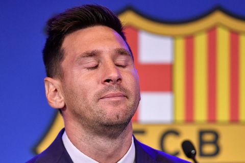 Lionel Messi Barcelona press conference 2021