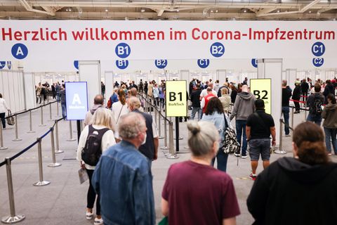 Andrang im Impfzentrum