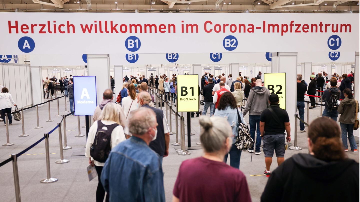 Andrang im Impfzentrum