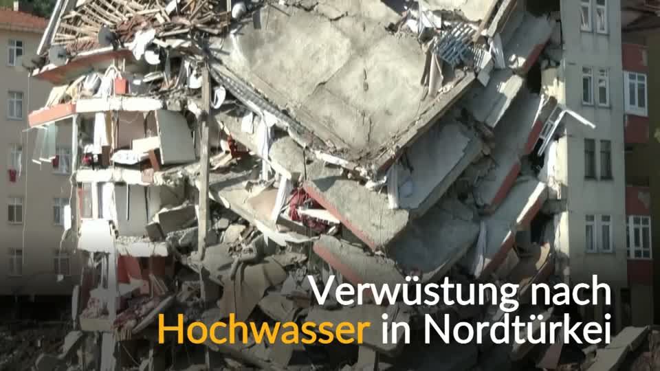 Video: Verzweiflung nach Hochwasser in Nordtürkei Video: Verzweiflung nach Hochwasser in Nordtürkei