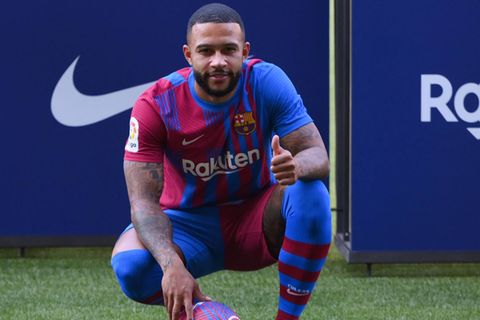Memphis Depay FC Barcelona Präsentation