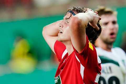 Felix Götze beim DFB-Pokalspiel gegen Gladbach