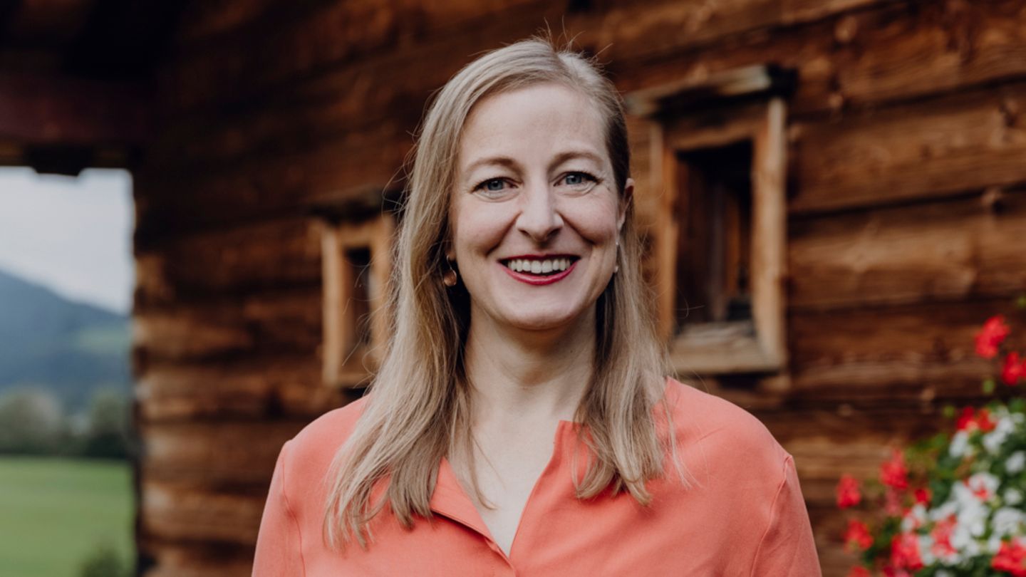 Autorin Katharina Afflerbach in den Bergen