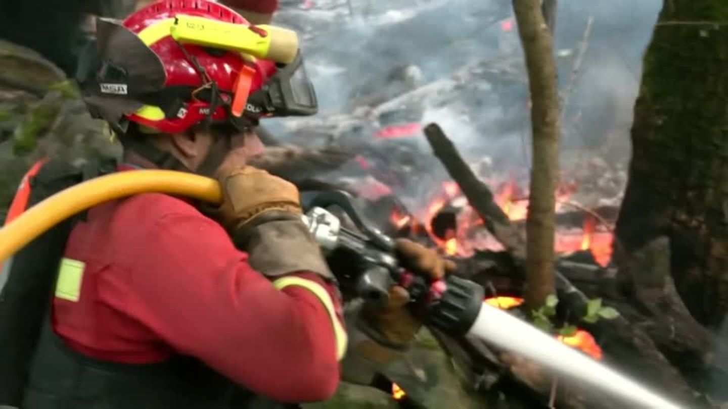 Video: Fighting forest fires in Spain