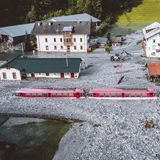 Fluten in der Nähe von Salzburg