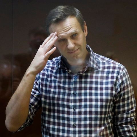 Alexej Nawalny während seines Gerichtsprozesses