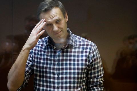 Alexej Nawalny während seines Gerichtsprozesses