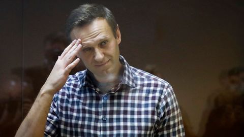 Alexej Nawalny während seines Gerichtsprozesses