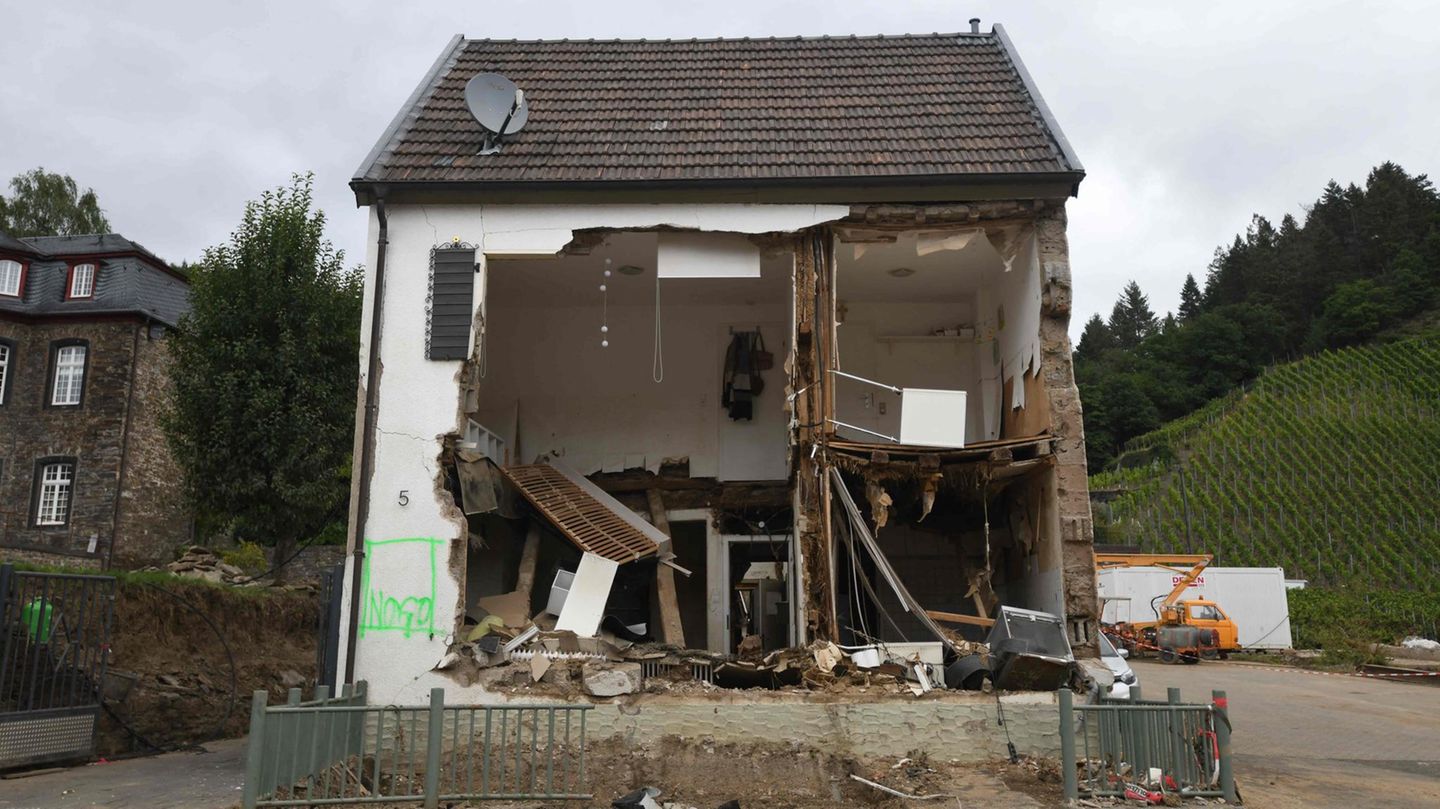 Zerstörtes Haus in Rech