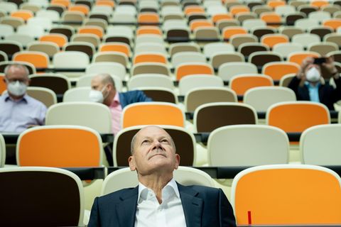 Das Kanzleramt im Blick: Olaf Scholz, Bundesfinanzminister und SPD-Kanzlerkandidat