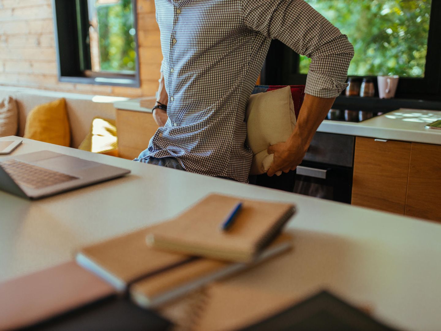 Vitabo breites Rückenkissen – ergonomisches Lendenkissen I Lordosenstütze  Rückenstütze für Büro Auto (Grau) : : Küche, Haushalt & Wohnen