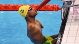 Tokio, Japan. An diesem Tag beginnen die Paralympics. Hier ist der brasilianische Schwimmer Gabriel Geraldo bei einer Trainingseinheit zu sehen. Er ist einer von 4500 Athleten aus 160 Ländern, die an den Spielen teilnehmen und um Medaillen kämpfen.
